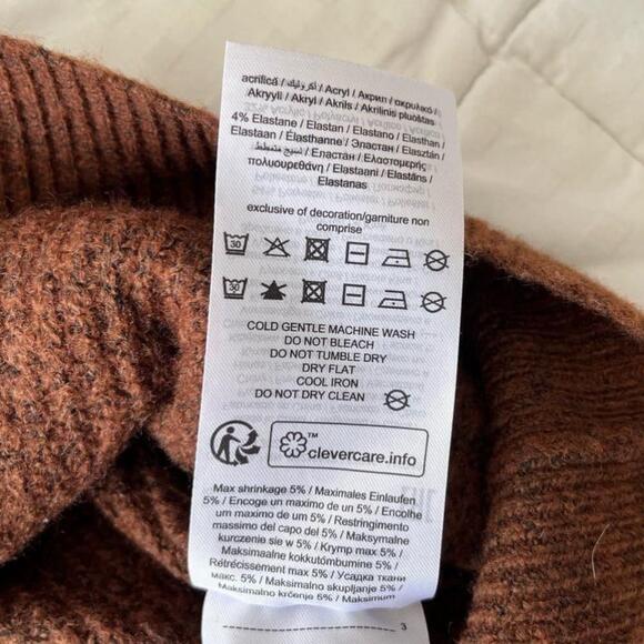 🚓 NWOT Noisy May New Alice Knit Quarter Zip Sweater Vest M Brown - Picture 11 of 12